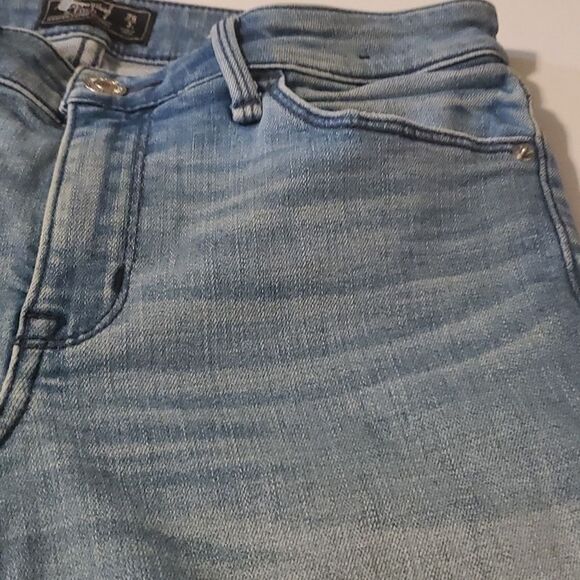 Abercrombie & Fitch jeans women's size 2L Harper super skinny blue distr… - Picture 7 of 16